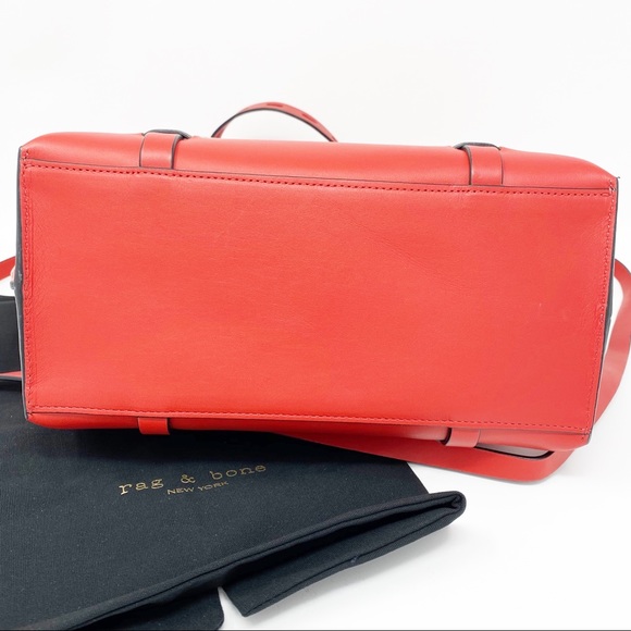 Rag & Bone red field tote and crossbody bag - Picture 6 of 12